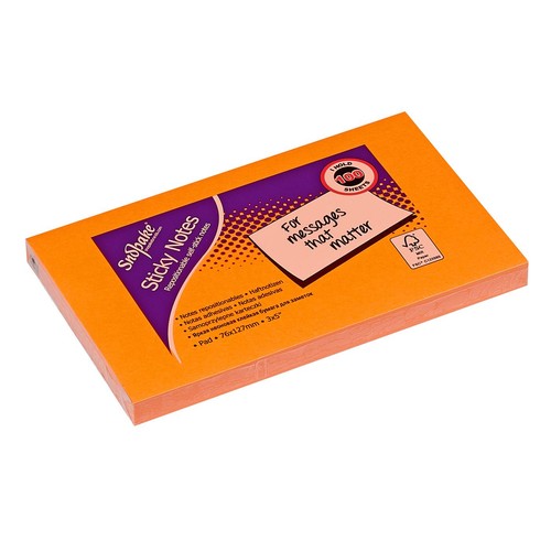 Sticky Note Cube, Neon Assorted Pack