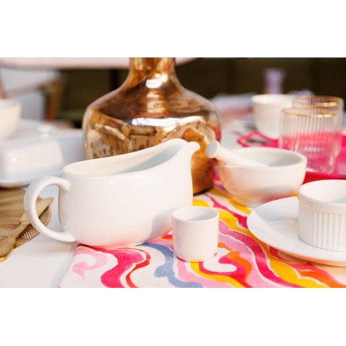 Mikasa Chalk Porcelain Gravy/Sauce Boat, 700ml, Labelled