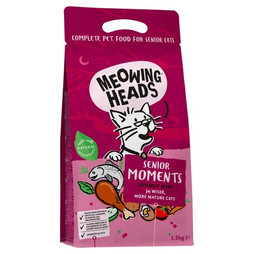 Meowing Heads Senior Moments Dry Cat Food