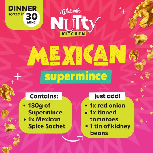 Whitworths Nutty Kitchen Plant Based Mexican Mince