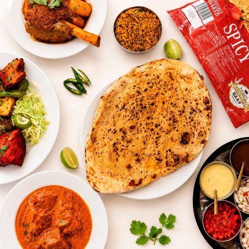 Leicester Handmade Bakery Spicy Naan Breads