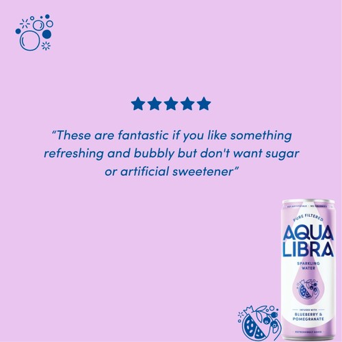 Aqua Libra Blueberry & Pomegranate Infused Sparkling Water
