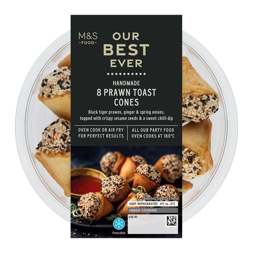 M&S Our Best Ever Handmade 8 Prawn Toast Cones