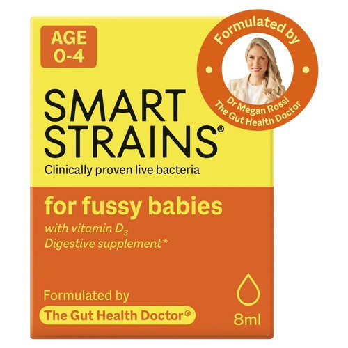 SMART STRAINS probiotic immune & digestive drops for babies and toddlers.