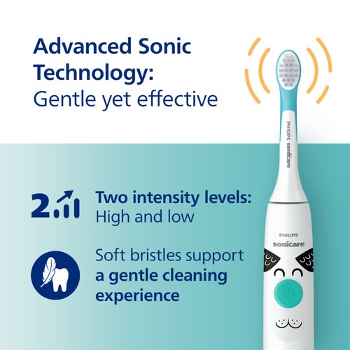 Philips Sonicare for Kids Electric Toothbrush,  Design a Pet Edition, White