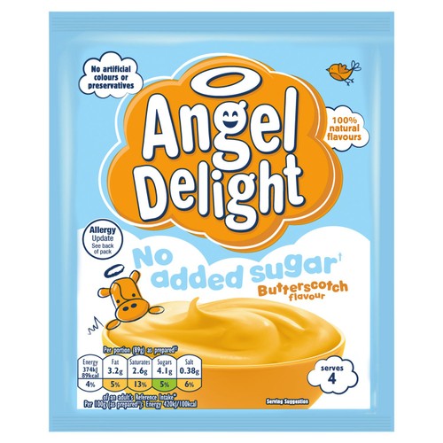 Angel Delight No Added Sugar Butterscotch Instant Dessert Mix