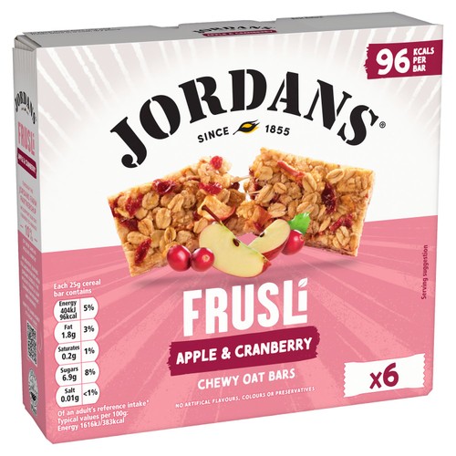 Jordans Frusli Cranberry & Apple Chewy Cereal Bars