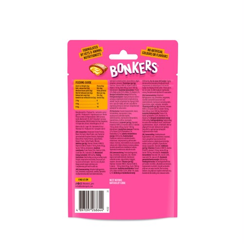 BONKERS Crunchy And Soft Cat Treats Paw Lickin' Chicken Flavour