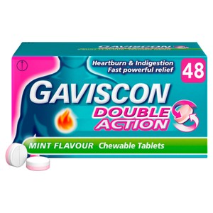 Gaviscon Double Action Heartburn & Indigestion Mixed Berries Tablets x48