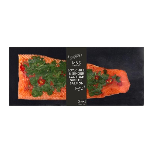  M&S Scottish Salmon Side with a Soy & Ginger Glaze Boneless