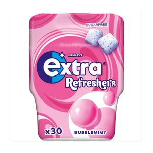 Extra Refreshers Peppermint Sugarfree Chewing Gum Bottle 30 Pieces