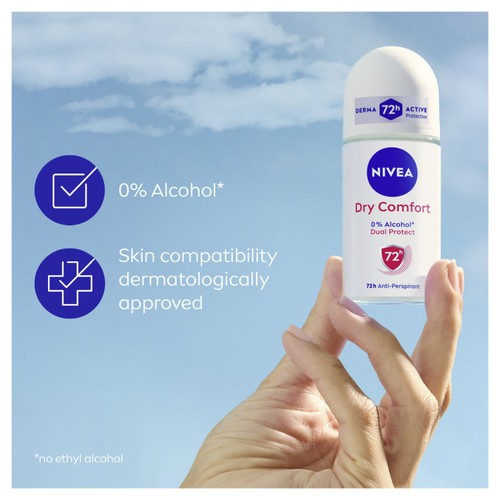 NIVEA Dry Comfort Anti-Perspirant Deodorant Roll-On 50ml