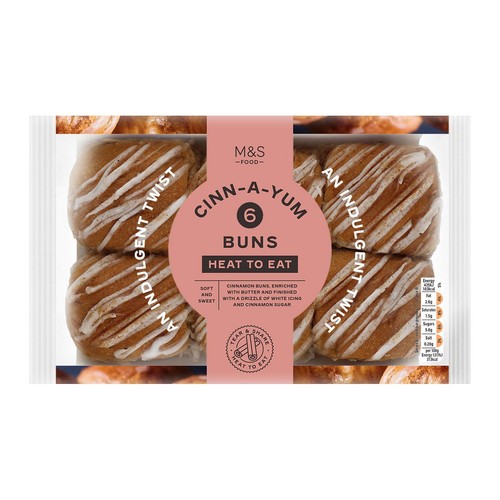 M&S 6 Cinn-a-yum Cinnamon buns