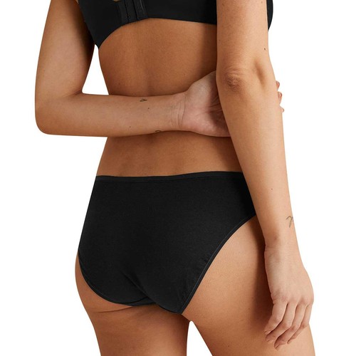 M&S Collection Cotton Modal Bikini Knickers, Size 18, Black