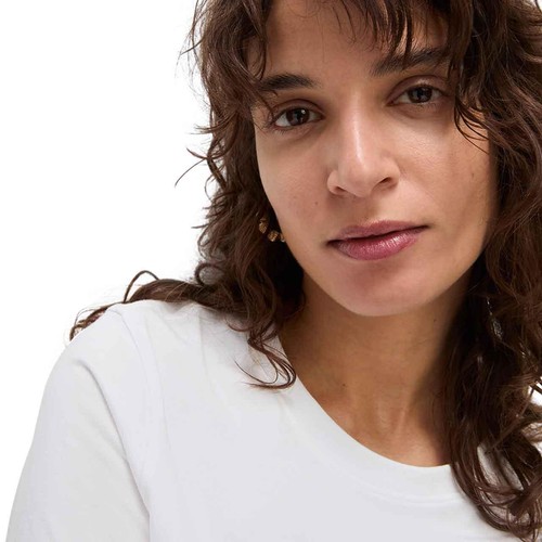 M&S Womens Pure Cotton T-Shirt, 12, Black/White