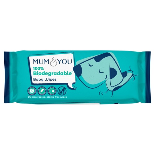 Mum & You 100% Biodegradable Baby Wipes, Jumbo Pack