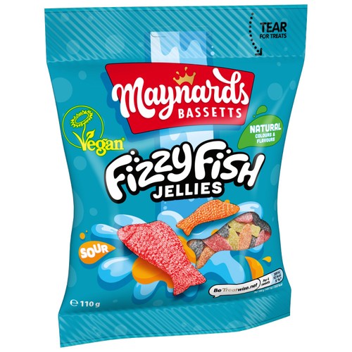 Maynards Bassetts Fizzy Fish Sweets Bag