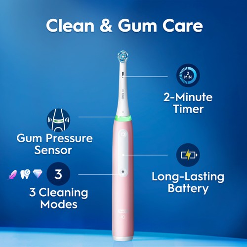 Oral-B iO3 Pink Electric Toothbrush + Travel Case