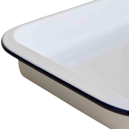 M&S Enamel 41cm Roaster, Dark Blue