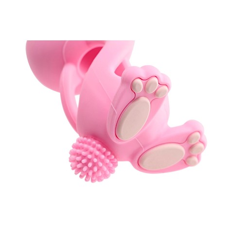 Bobbie Bunny Baby Teether Toy Rose Pink