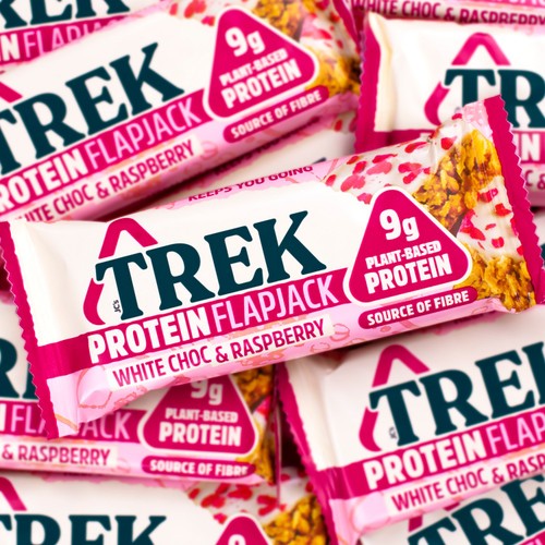 TREK White Choc & Raspberry Protein Flapjacks Multipack