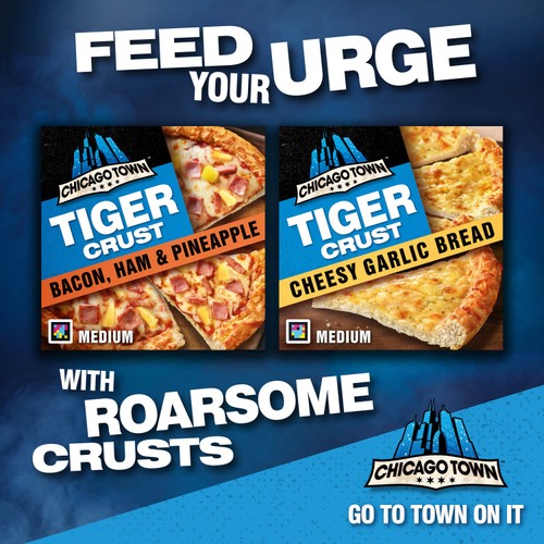 Chicago Town Tiger Crust Ham, Bacon & Pineapple Pizza