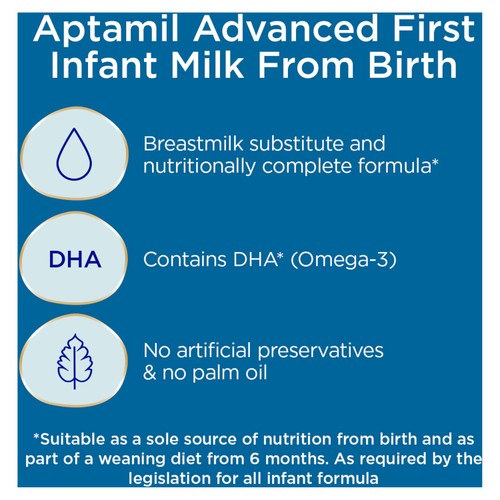 Aptamil Advanced 1 First Infant Baby Milk Formula Liquid from Birth