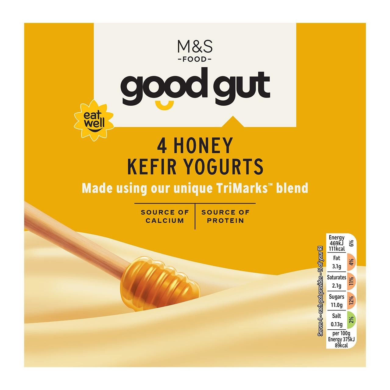 Good Multipack M&S Good Gut Honey Kefir Yogurts Multipack - Ocado