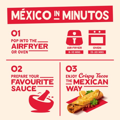 Norteno Mexican 8 Crispy Tacos Chicken Pibil