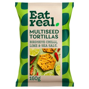 Eat Real Multiseed Tortilla Birdseye Chilli Lime & Sea Salt Chips