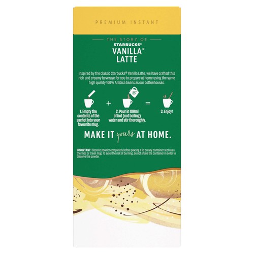 Starbucks Latte Vanilla Sachets