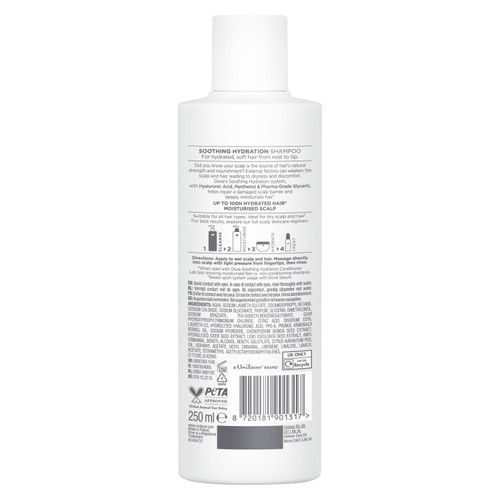 Dove Soothing Hydration Shampoo  for Smooth, Soft and Moisturised Hair