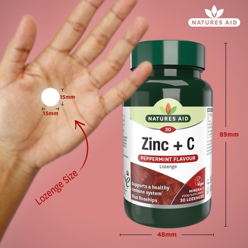 Natures Aid Zinc + C Supplement Lozenges 