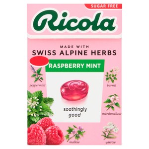 Ricola Raspberry Mint Sugar Free Box