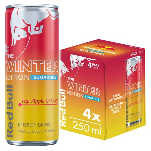 Red Bull Energy Drink Sugar Free Winter Edition Fuji Apple & Ginger
