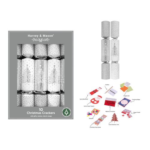 Silver Trees Christmas Crackers 
