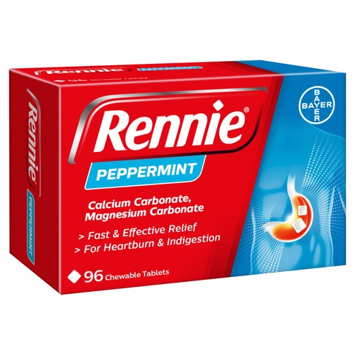 Rennie Peppermint Heartburn & Indigestion Relief Tablets