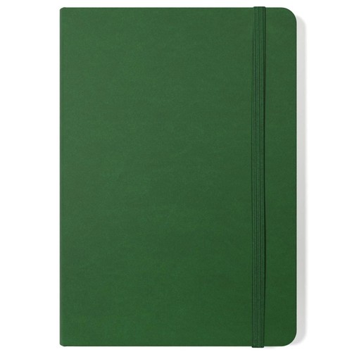 Sinclairs Silvine A5 Executive Soft Feel Notebook, 160 Pages, Green