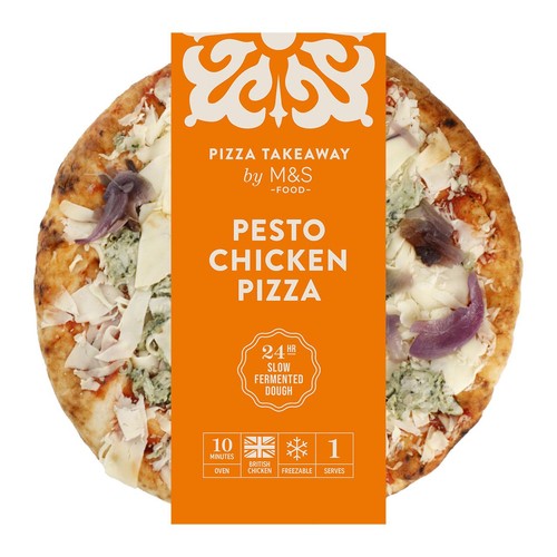 M&S Pesto Chicken Woodfired & Stonebaked Pizza