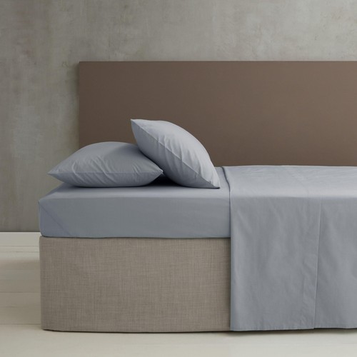 Catherine Lansfield Easy Iron Percale Oxford PIllowcase Pair Grey