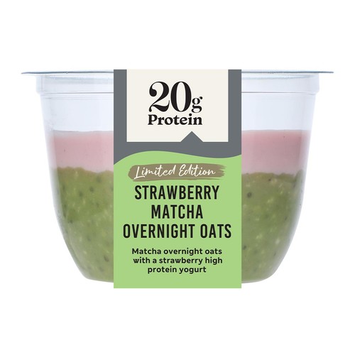 M&S High Protein Strawberry Matcha Overnight Oats