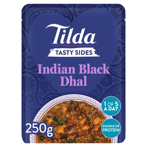 Tilda Tasty Sides Indian Black Dhal Pulses and Vegetables