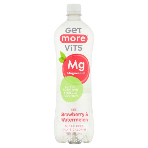 Get More Vits Magnesium Water Still Strawberry & Watermelon