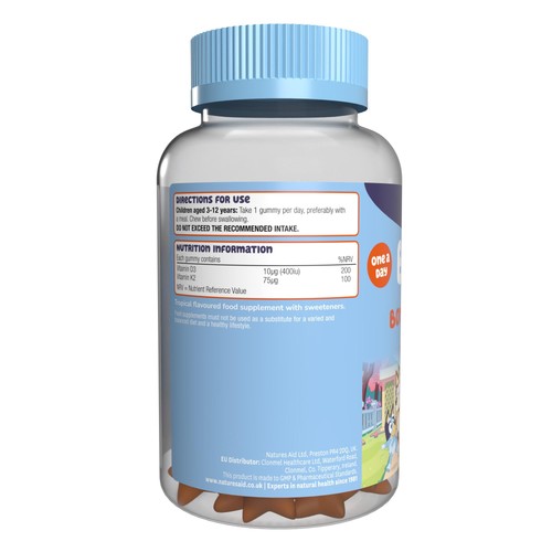 Natures Aid Bluey Bone Support Vitamin Gummies