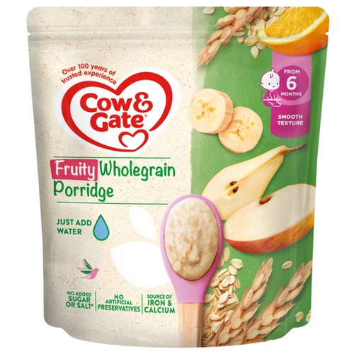 Cow & Gate Fruity Wholegrain Porridge Baby Cereal 6+ Months