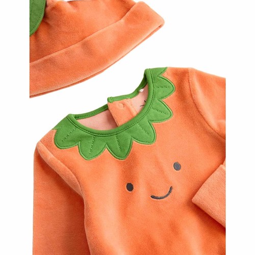M&S Halloween Pumpkin Bodysuit with Hat, 12-18 Months, Orange