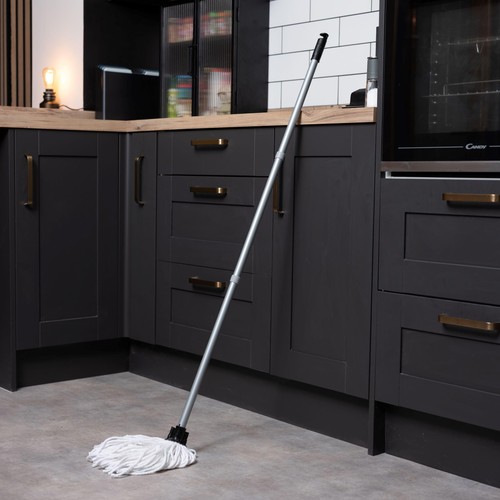 Addis Recycled Cotton Mop with Handle & Spare Replacement Refill Head