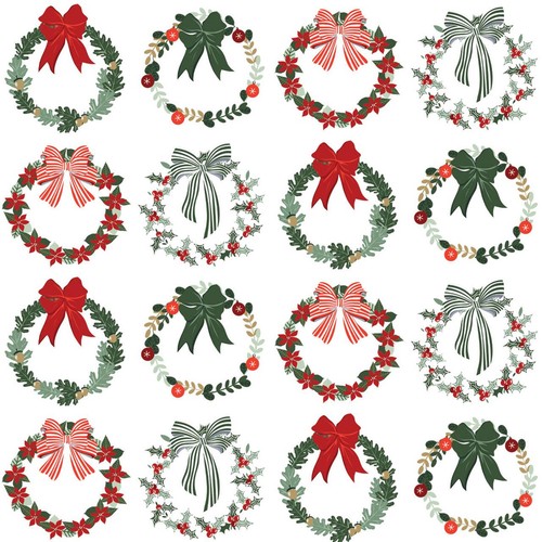 Christmas Wreaths Medium Christmas Gift Bag