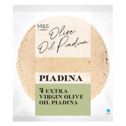 M&S 4 Extra Virgin Olive Oil Piadina