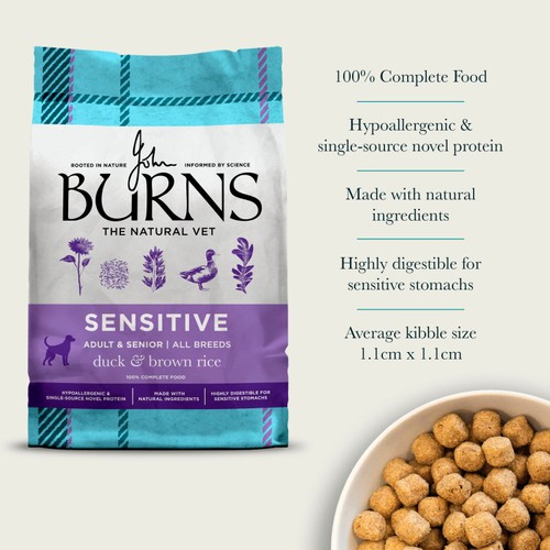 Burns Sensitive Adult/Senior Duck & Brown Rice Dry Dog Food